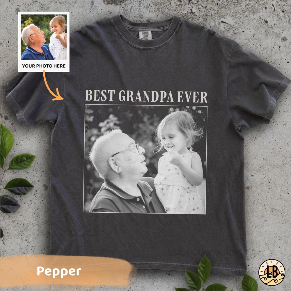 Best Grandpa Ever Custom Photo Shirt - Vintage Grandpa Gift from Kids 7 Best Grandpa Ever Custom Photo Shirt - Vintage Grandpa Gift from Kids