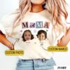 Custom Baby Faces Photo Shirt - Personalized Mama Gift with Names 2 Custom Baby Faces Photo Shirt - Personalized Mama Gift with Names 2