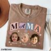 Custom Baby Faces Photo Shirt - Personalized Mama Gift with Names 5 Custom Baby Faces Photo Shirt - Personalized Mama Gift with Names 5