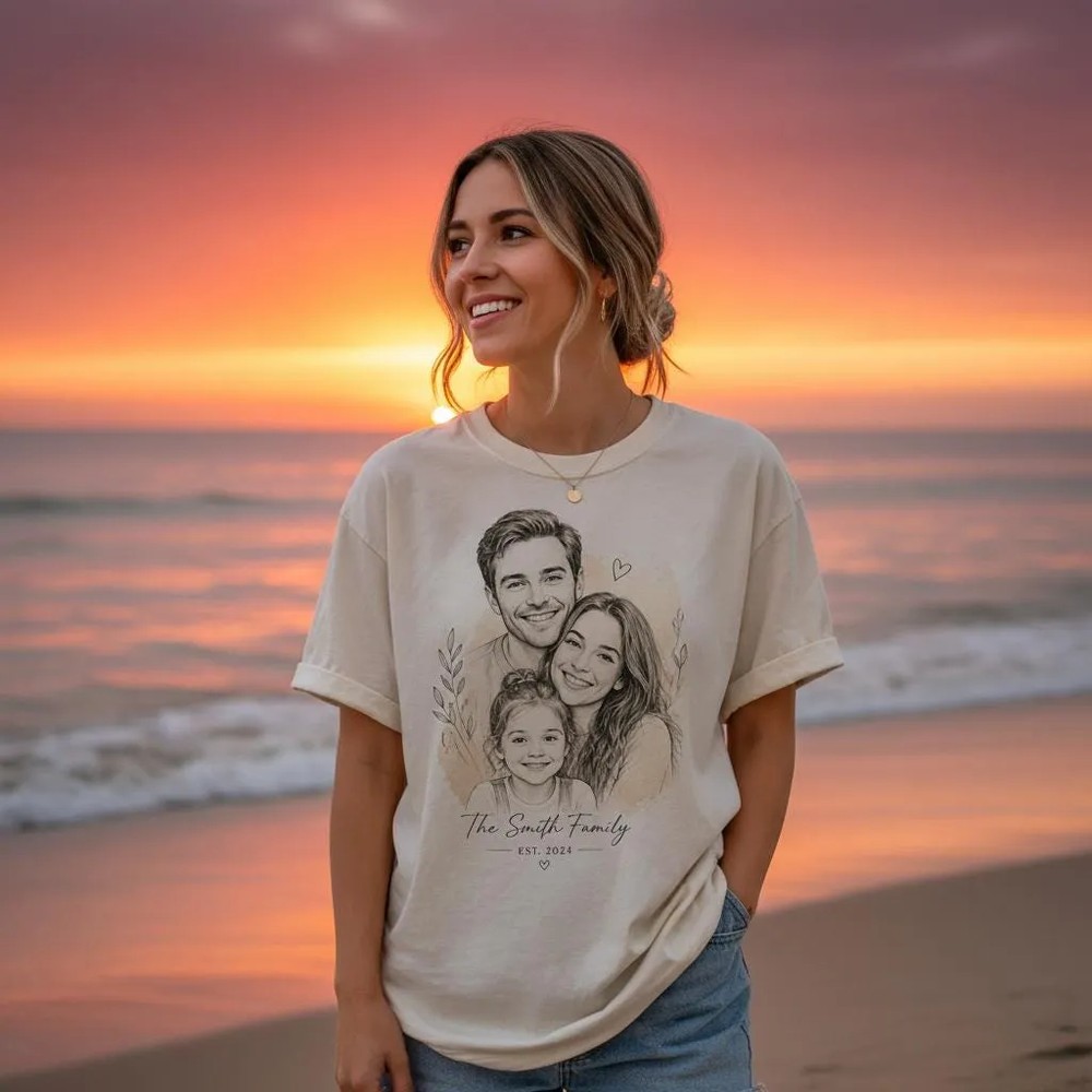 Custom-Family-Portrait-Line-Sketch-Personalized-Drawing-Apparel-Custom-Family-Portrait-Line-Sketch-Personalized-Drawing-Apparel-2 Custom Family Portrait Line Sketch - Personalized Drawing Apparel 1