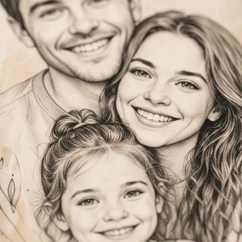 Custom-Family-Portrait-Line-Sketch-Personalized-Drawing-Apparel-Custom-Family-Portrait-Line-Sketch-Personalized-Drawing-Apparel-3 Custom Family Portrait Line Sketch - Personalized Drawing Apparel 2