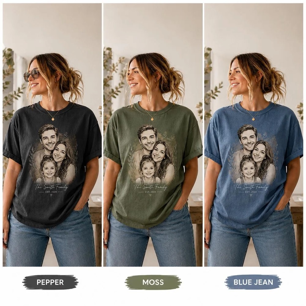 Custom-Family-Portrait-Line-Sketch-Personalized-Drawing-Apparel-Custom-Family-Portrait-Line-Sketch-Personalized-Drawing-Apparel-4 Custom Family Portrait Line Sketch - Personalized Drawing Apparel 3