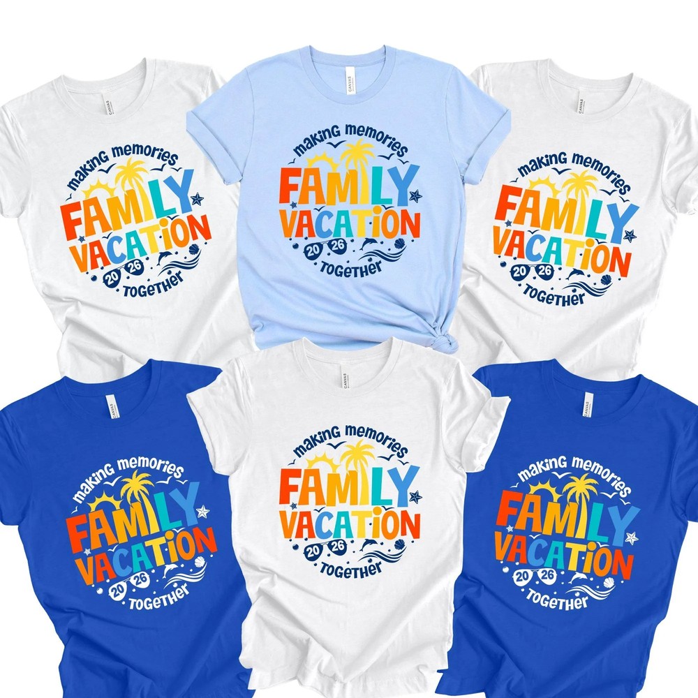 Custom Family Vacation 2026 Shirt - Matching Beach Trip Tee 5 Custom Family Vacation 2026 Shirt - Matching Beach Trip Tee
