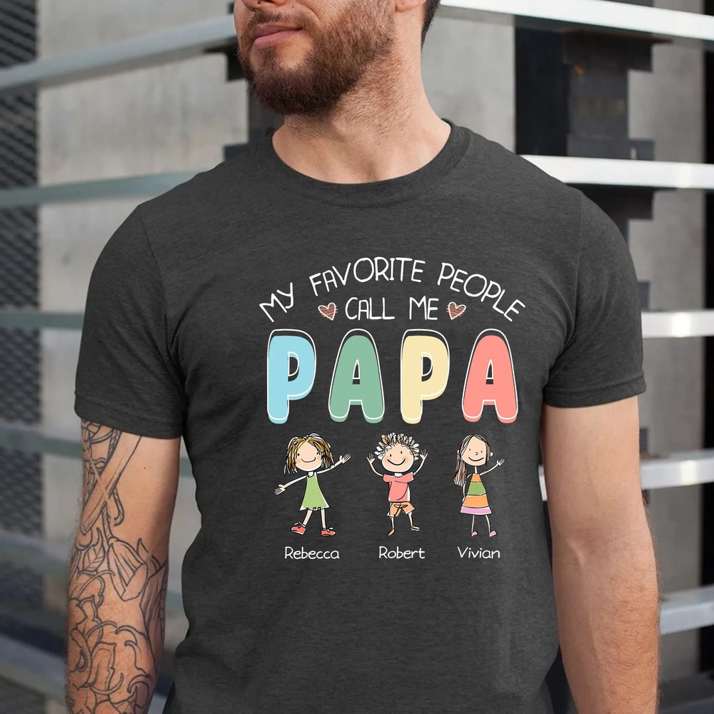 Custom-Grandkids-Name-Grandpa-Shirt-Fathers-Day-Papa-Custom-Grandkids-Name-Grandpa-Shirt-Fathers-Day-Papa-Tee-3 Custom Grandkids Name Grandpa Shirt - Father's Day Papa Tee 2
