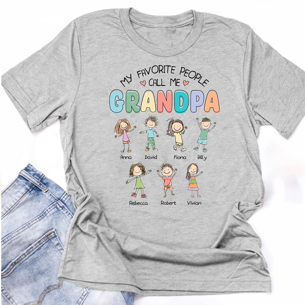Custom-Grandkids-Name-Grandpa-Shirt-Fathers-Day-Papa-Custom-Grandkids-Name-Grandpa-Shirt-Fathers-Day-Papa-Tee-4 Custom Grandkids Name Grandpa Shirt - Father's Day Papa Tee 3