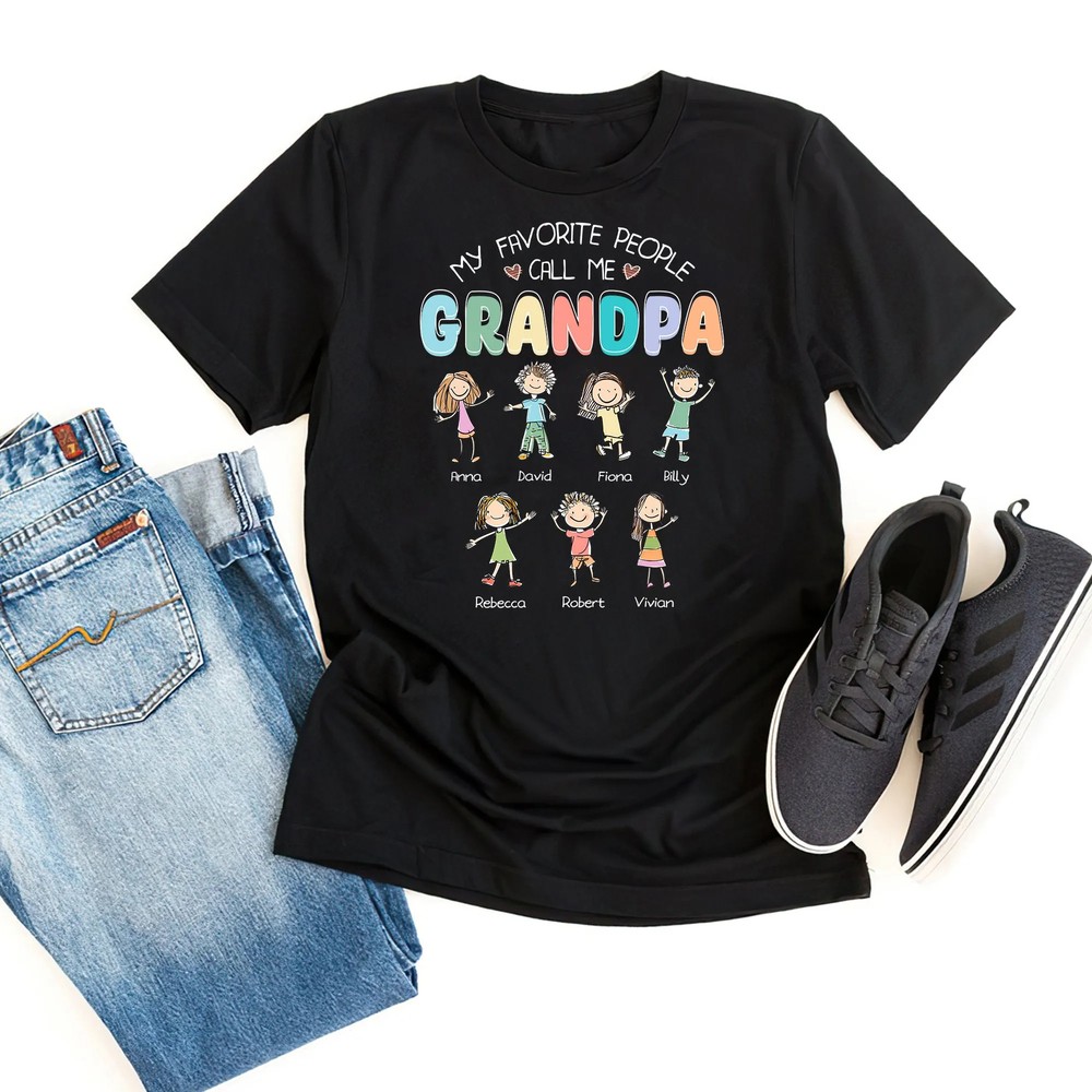 Custom-Grandkids-Name-Grandpa-Shirt-Fathers-Day-Papa-Custom-Grandkids-Name-Grandpa-Shirt-Fathers-Day-Papa-Tee-6 Custom Grandkids Name Grandpa Shirt - Father's Day Papa Tee 5