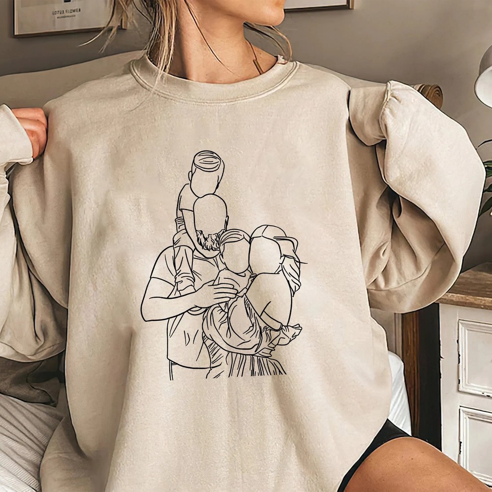 Custom-Line-Portrait-Shirt-Minimalist-Family-Photo-Gift-Custom-Line-Portrait-Shirt-Minimalist-Family-Photo-Gift-6 Custom Line Portrait Shirt - Minimalist Family Photo Gift 5