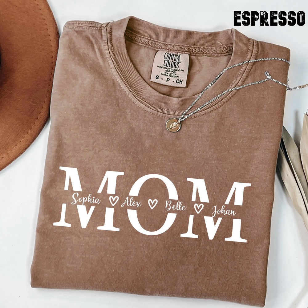 Custom Mom Shirt with Children's Names - Personalized Mama Gift 7 Custom Mom Shirt with Children's Names - Personalized Mama Gift