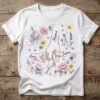 Custom Mom Shirt with Kids Names - Floral Mom Holding Hands Gift