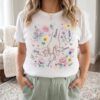 Custom Mom Shirt with Kids Names - Floral Mom Holding Hands Gift 2