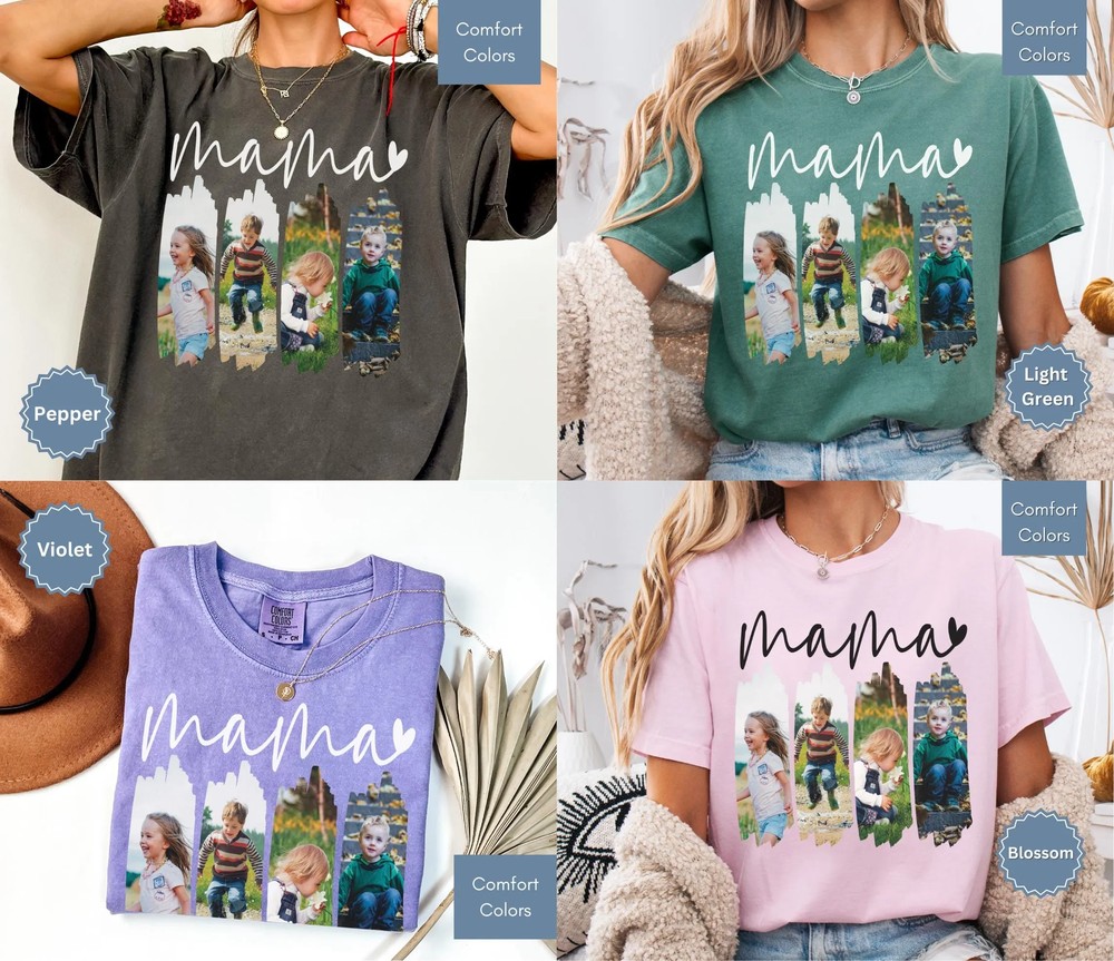 Custom-Picture-Gift-for-Mama-Personalized-Birthday-Mom-Custom-Picture-Gift-for-Mama-Personalized-Birthday-Mom-T-Shirt-6 Custom Picture Gift for Mama - Personalized Birthday Mom T-Shirt 5