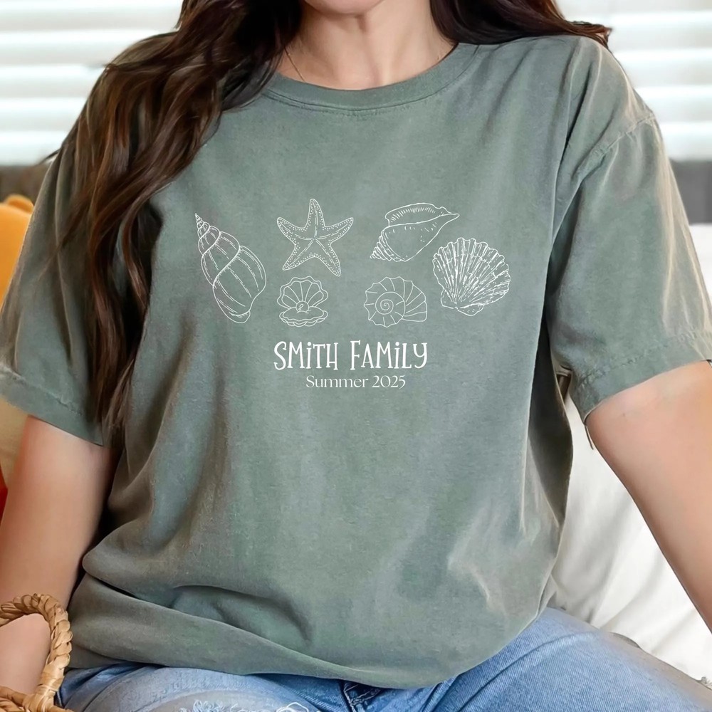 Family-Beach-Vacation-Shirt-Custom-Name-Summer-Seashells-Family-Beach-Vacation-Shirt-Custom-Name-Summer-Seashells-Tee-5 Family Beach Vacation Shirt - Custom Name Summer Seashells Tee 4