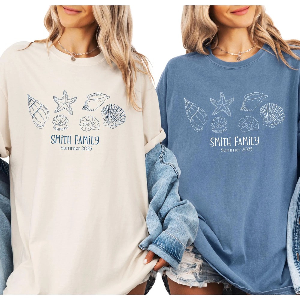Family-Beach-Vacation-Shirt-Custom-Name-Summer-Seashells-Family-Beach-Vacation-Shirt-Custom-Name-Summer-Seashells-Tee-6 Family Beach Vacation Shirt - Custom Name Summer Seashells Tee 5