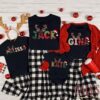 Family Christmas Name Shirt - Doodle Alphabet Xmas Sweatshirt 1