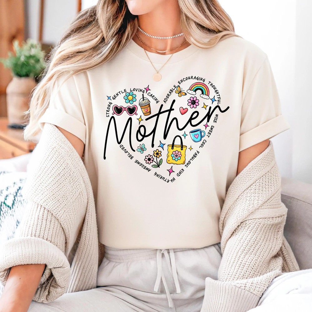 Floral Mother Heart Shirt - Mom Life Tee - Mother's Day Outfit 7 Floral Mother Heart Shirt - Mom Life Tee - Mother's Day Outfit
