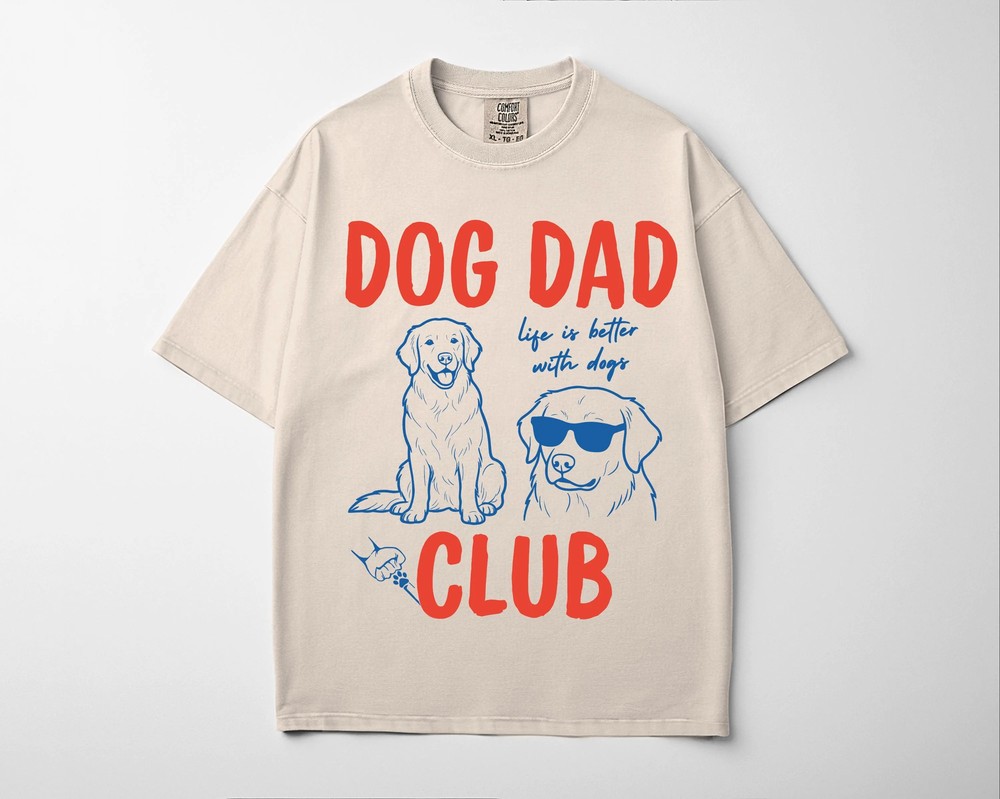 Golden Retriever Dog Dad Club - Modern Artsy Dog Lover Shirt 6 Golden Retriever Dog Dad Club - Modern Artsy Dog Lover Shirt