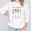 Grandma's Garden Sweatshirt - Custom Birthflower Love Grows Here 1