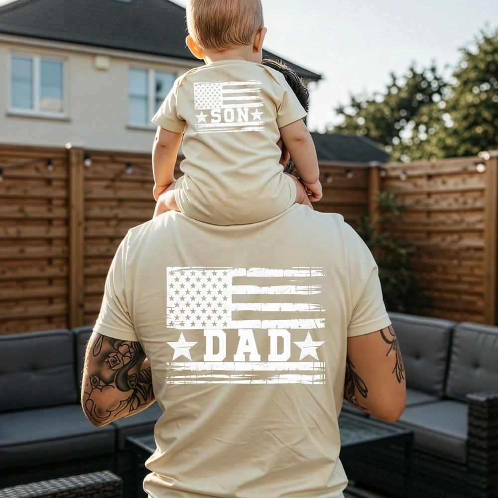 Matching-Dad-and-Son-USA-Flag-Shirt-Patriotic-Family-Gift-3 Matching Dad and Son USA Flag Shirt - Patriotic Family Gift 2