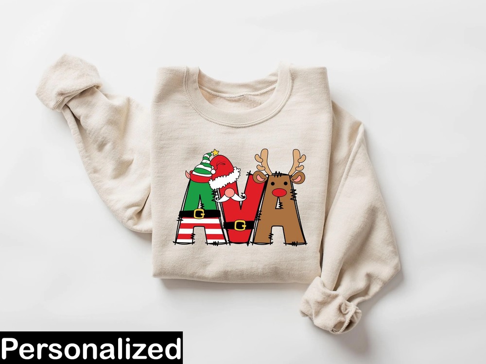 Monogram-Family-Christmas-Shirt-Personalized-Mom-Dad-Xmas-Monogram-Family-Christmas-Shirt-Personalized-Mom-Dad-Xmas-Tee-6 Monogram Family Christmas Shirt - Personalized Mom Dad Xmas Tee 5