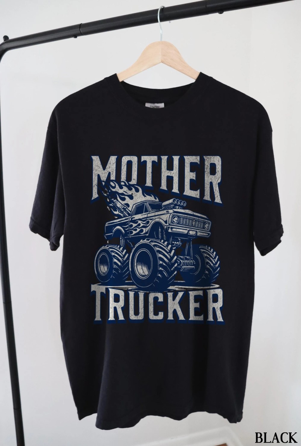 Mother-Trucker-Shirt-Funny-Monster-Truck-Mom-Tee-Racing-Style-Gift-Mother-Trucker-Shirt-Funny-Monster-Truck-Mom-Tee-Racing-Style-Gift-4 Mother Trucker Shirt - Funny Monster Truck Mom Tee - Racing Style Gift 3