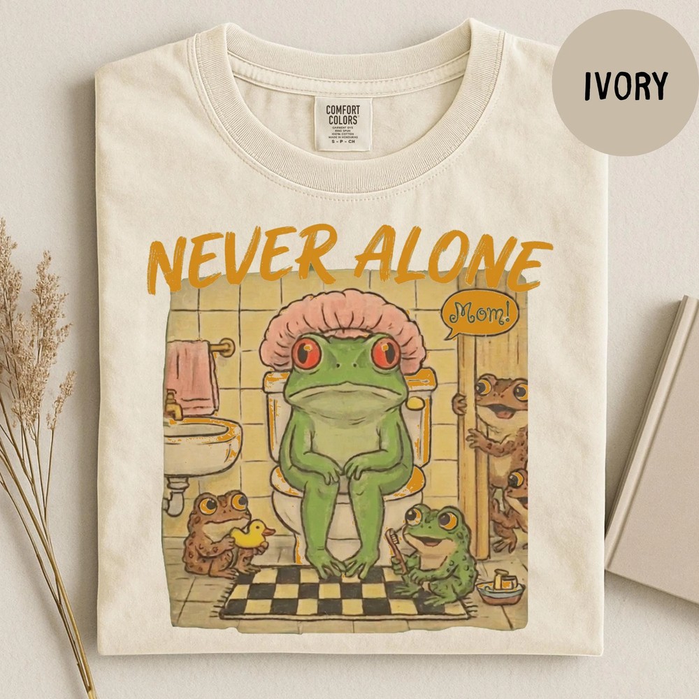 Never-Alone-Frog-Mom-Shirt-Relatable-Parenting-Humor-Tired-Mom-Gift-Never-Alone-Frog-Mom-Shirt-Relatable-Parenting-Humor-Tired-Mom-Gift-2 Never Alone Frog Mom Shirt - Relatable Parenting Humor - Tired Mom Gift 1