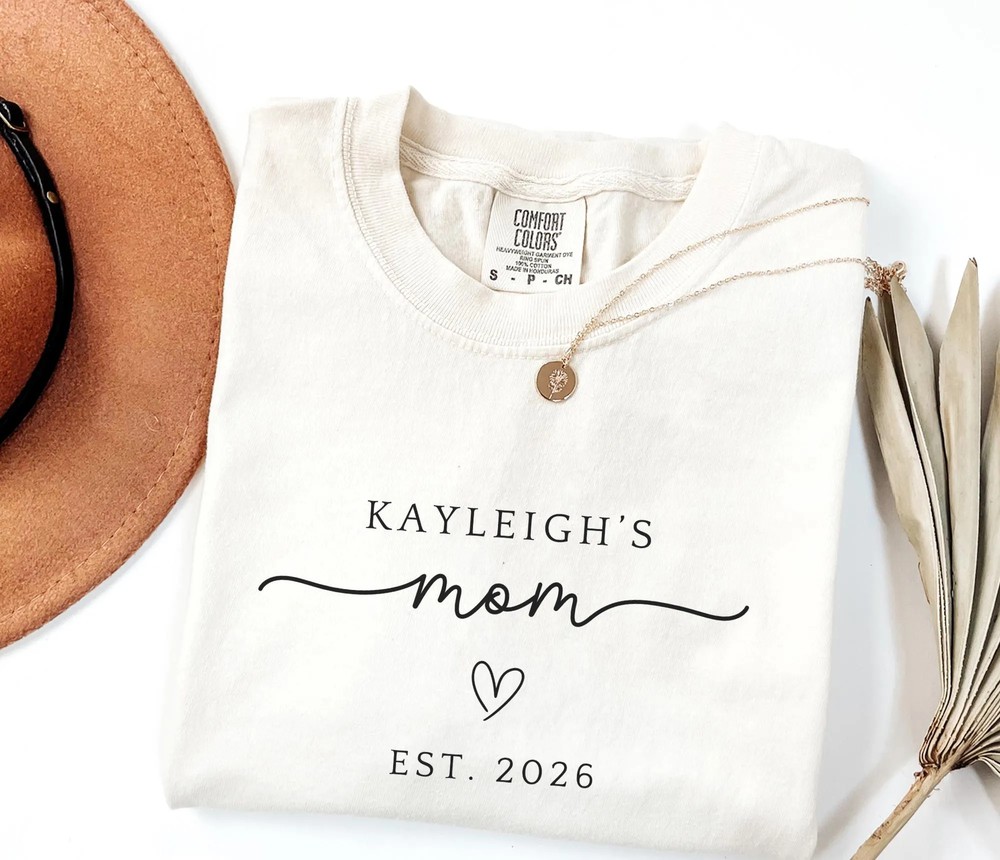 New-Mom-Est-Year-Personalized-Shirt-Mom-To-Be-Mothers-Day-Gift-New-Mom-Est-Year-Personalized-Shirt-Mom-To-Be-Mothers-Day-Gift-2 New Mom Est Year Personalized Shirt - Mom To Be Mother's Day Gift 1