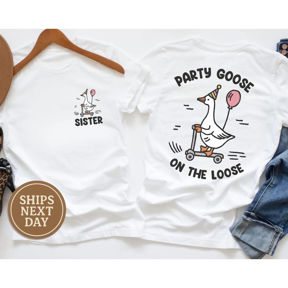 Party-Goose-On-the-Loose-Shirt-Goose-Birthday-Family-Matching-Outfit-Party-Goose-On-the-Loose-Shirt-Goose-Birthday-Family-Matching-Outfit-2 Party Goose On the Loose Shirt - Goose Birthday Family Matching Outfit 1