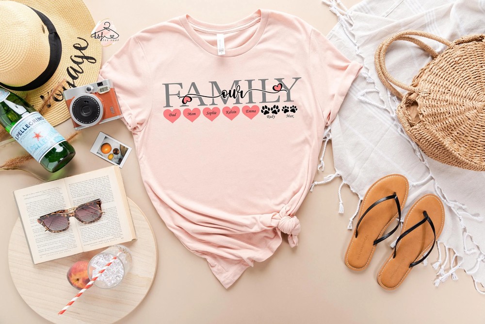 Personalized Family Names Shirt - Custom Matching Group Tee 2 Personalized Family Names Shirt - Custom Matching Group Tee