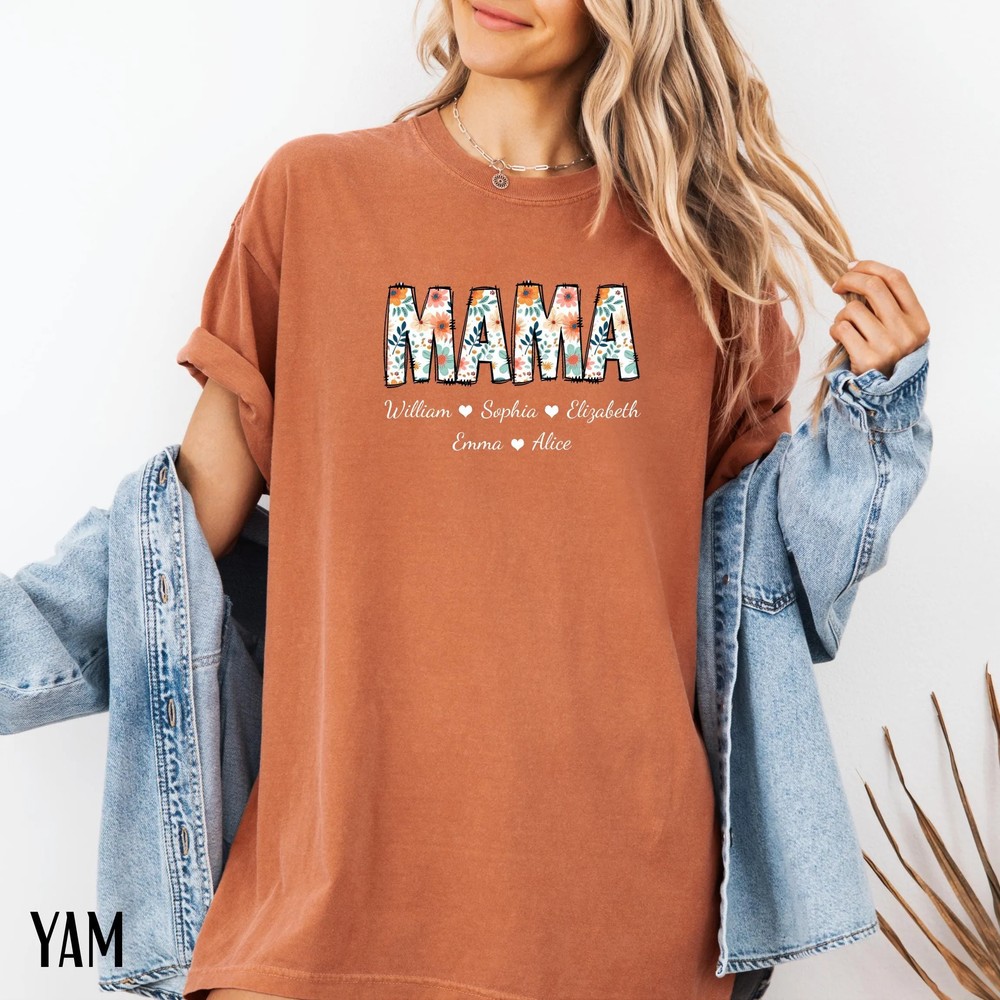 Personalized-Floral-Mama-Shirt-Custom-Kids-Names-Mothers-Day-Personalized-Floral-Mama-Shirt-Custom-Kids-Names-Mothers-Day-Tee-6 Personalized Floral Mama Shirt - Custom Kids Names Mother's Day Tee 5