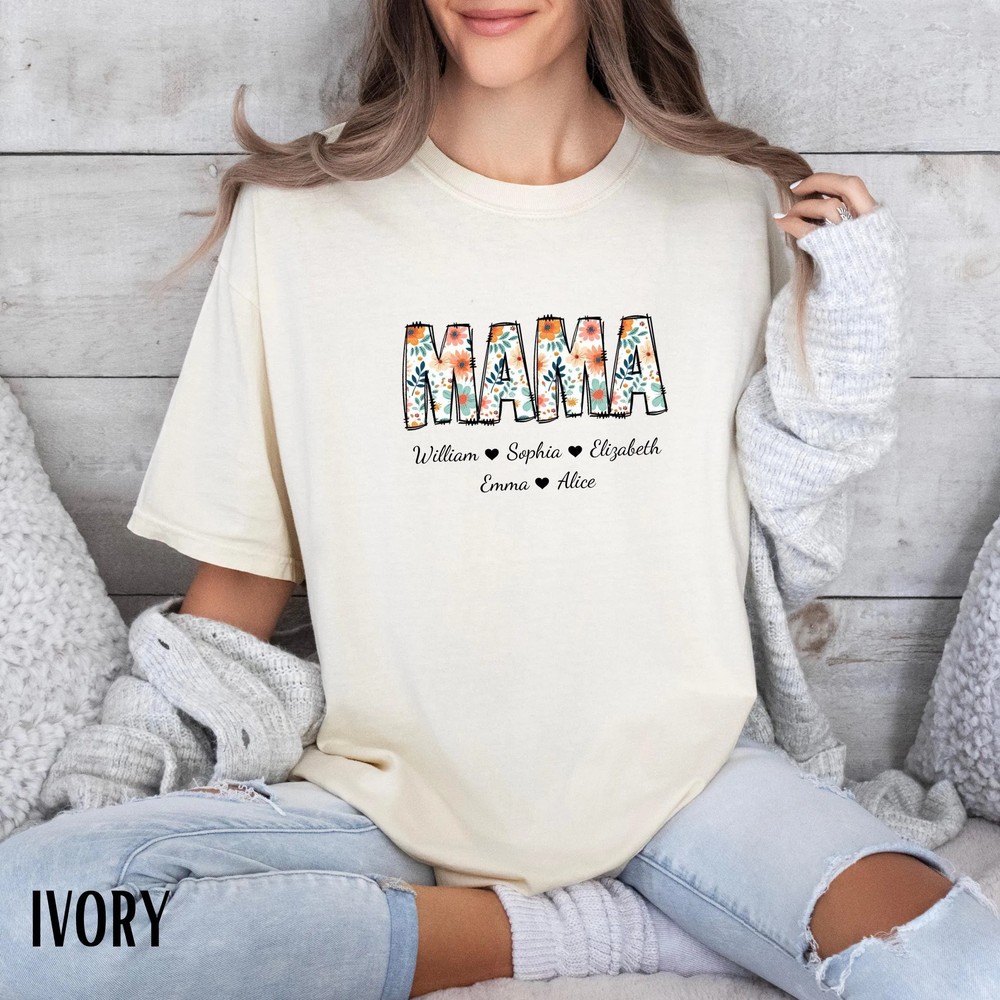 Personalized-Floral-Mama-Shirt-Custom-Kids-Names-Mothers-Day-Personalized-Floral-Mama-Shirt-Custom-Kids-Names-Mothers-Day-Tee-7 Personalized Floral Mama Shirt - Custom Kids Names Mother's Day Tee 6