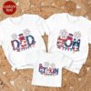 Personalized Fourth of July Family Shirts - Patriotic Doodles Pattern 1 Personalized Fourth of July Family Shirts - Patriotic Doodles Pattern 1