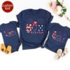 Personalized Fourth of July Family Shirts - Patriotic Doodles Pattern 2 Personalized Fourth of July Family Shirts - Patriotic Doodles Pattern 2