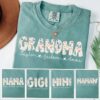 Personalized Grandma Shirt with Grandkids Names - Floral Mimi Gigi Tee