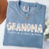 Personalized Grandma Shirt with Grandkids Names - Floral Mimi Gigi Tee 2 Personalized Grandma Shirt with Grandkids Names - Floral Mimi Gigi Tee 2
