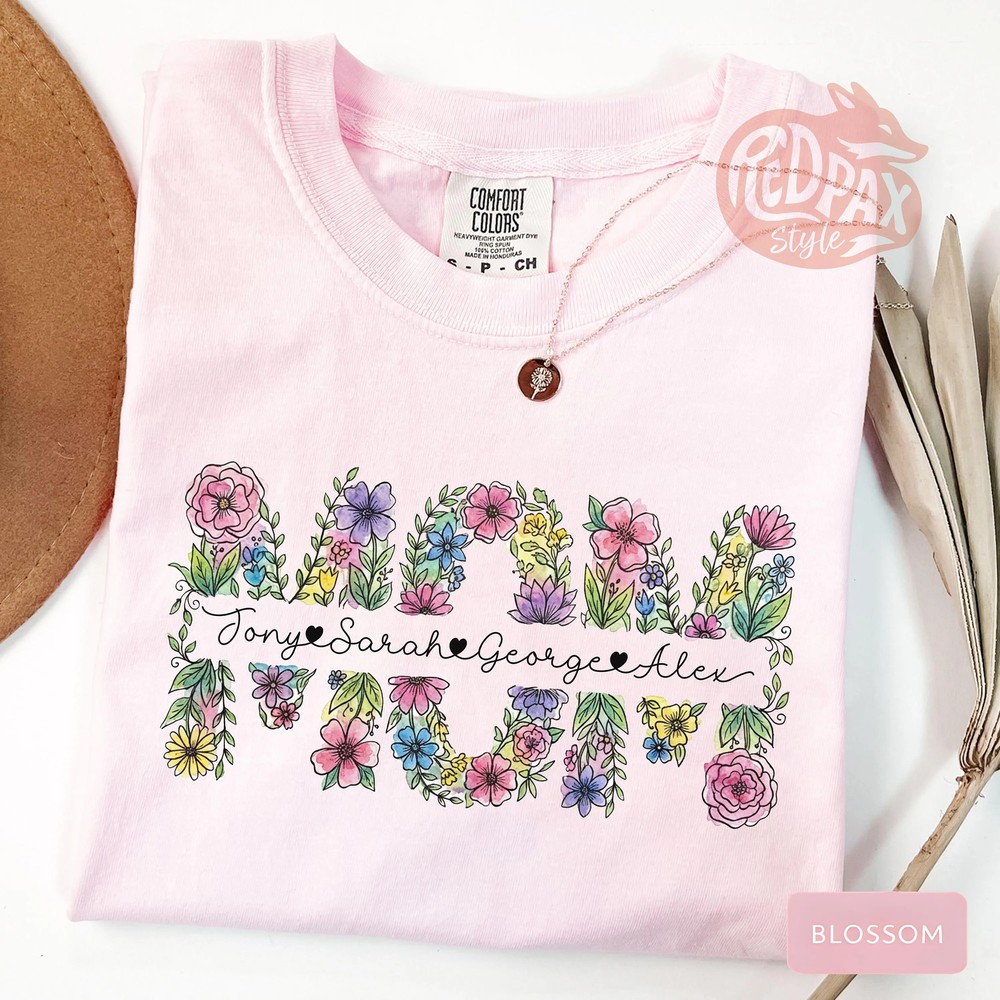 Personalized Mama Floral Shirt - Custom Kids Names Gift for Mom 8 Personalized Mama Floral Shirt - Custom Kids Names Gift for Mom