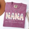 Personalized Nana Floral Shirt - Grandma Gigi Kids Names Gift