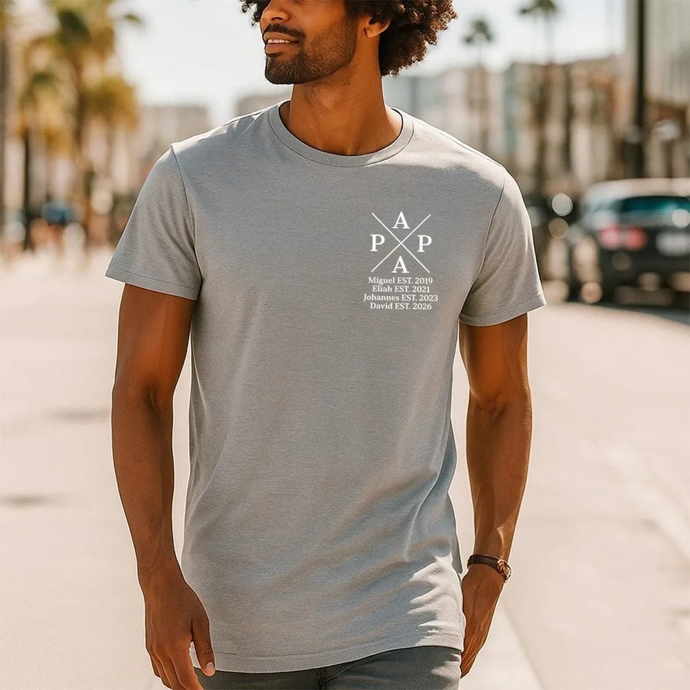 Personalized-mens-t-shirt-for-dad-with-childrens-names-and-birth-years-as-a-Fathers-Day-gift-5 Personalized men's t-shirt for dad with children's names and birth years as a Father's Day gift 4