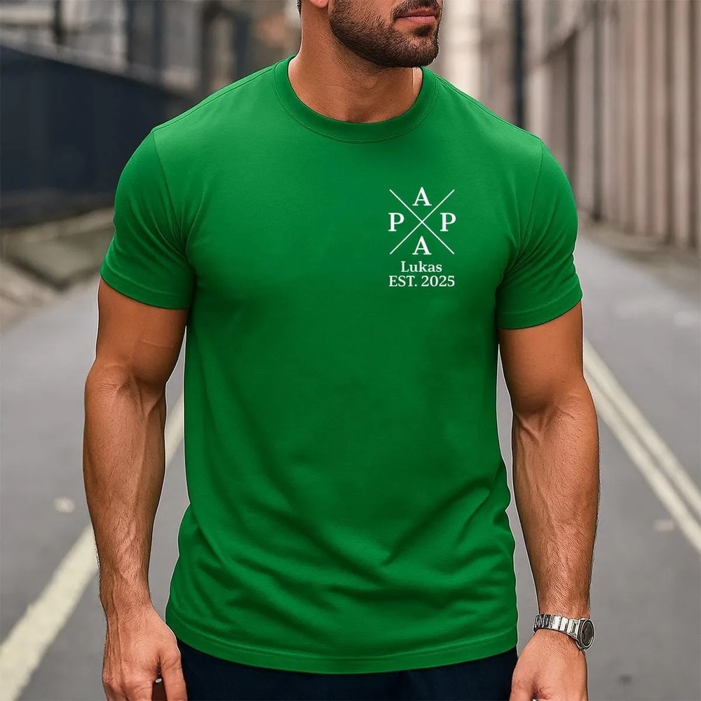 Personalized-mens-t-shirt-for-dad-with-childrens-names-and-birth-years-as-a-Fathers-Day-gift-7 Personalized men's t-shirt for dad with children's names and birth years as a Father's Day gift 6
