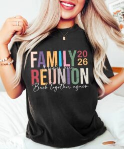 Retro Family Reunion 2026 Shirt - Black Family Matching Apparel