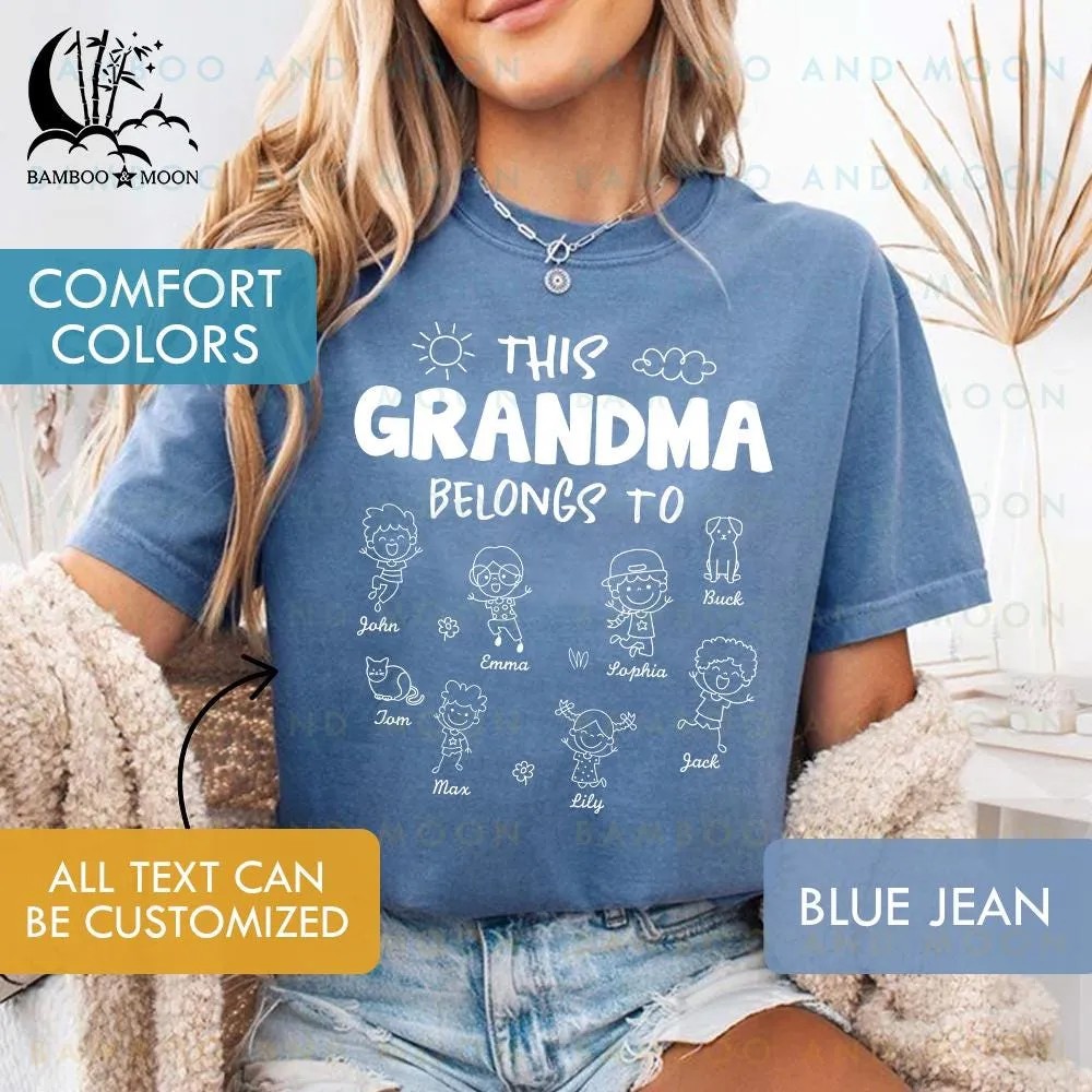This Grandma Belongs To Shirt - Custom Kids and Pet Names Gift 8 This Grandma Belongs To Shirt - Custom Kids and Pet Names Gift