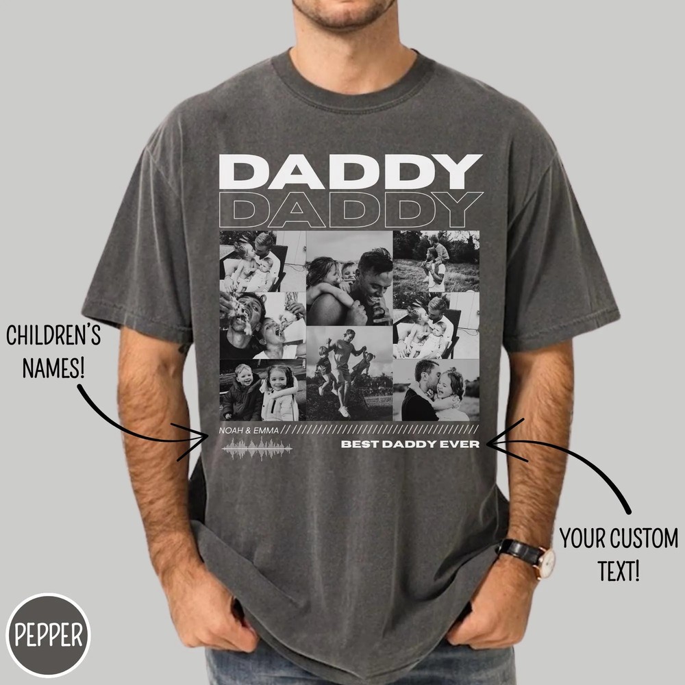 custom-photo-dad-shirt-personalized-comfort-colors-tee-2 Custom Photo Dad Shirt - Personalized Comfort Colors® Tee 1